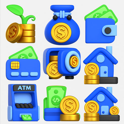 3D Money Saving (60 Items)