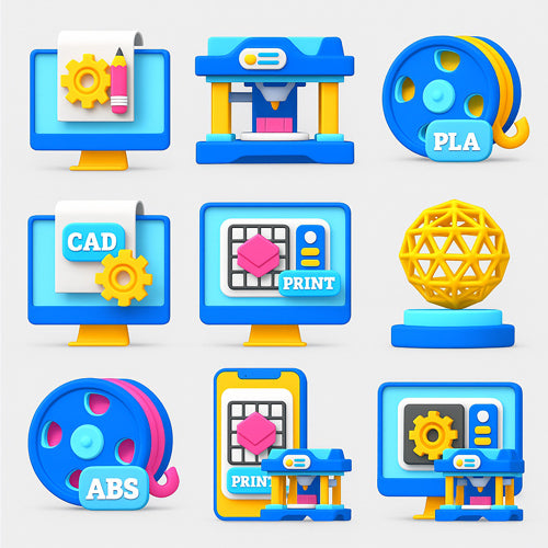 3D Printing Icon (60 Items)