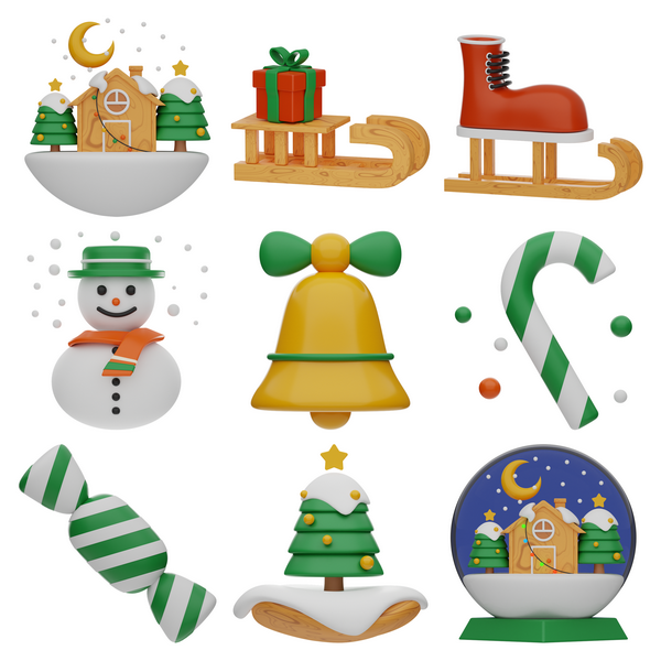 Christmas 3D Icon Vol. 2 (40 Items)